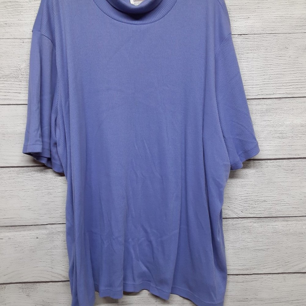 Only Necessities Violet Mock Turtlenck Shrt Sleeve